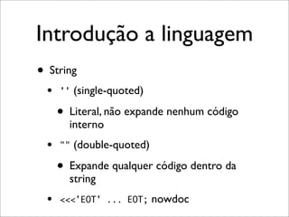 PHP - Uma Pequena Introducao