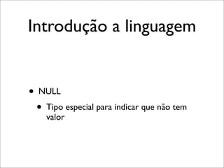 PHP - Uma Pequena Introducao