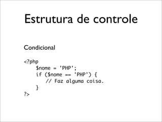 PHP - Uma Pequena Introducao