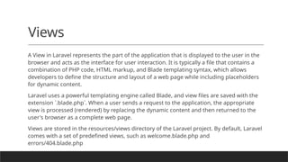 PHP - Unit 3.pptx Laravel Framework in PHP | PPTX