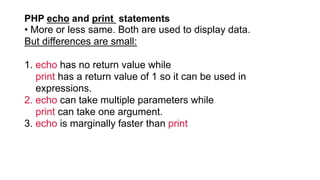 Php unit i | PPTX
