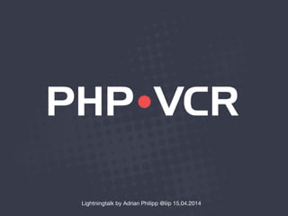 Lightningtalk by Adrian Philipp @liip 15.04.2014
 