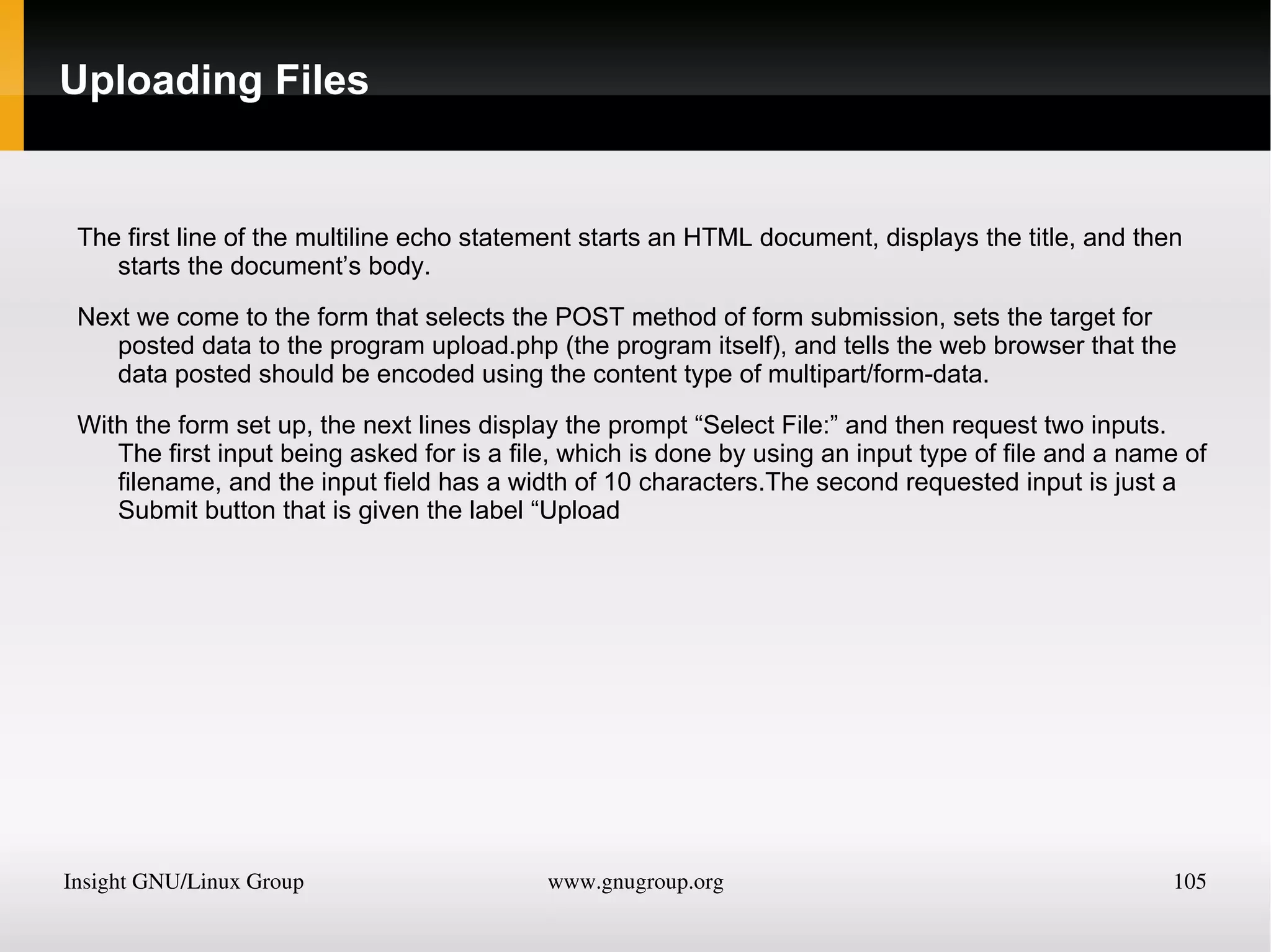 Variable Scope If you have a very long program, it’s quite possible that you could start to run out of good variable names, but with PHP you can decide the scope of a variable. In other words, you can, for example, tell it that you want the variable $temp to be used only inside a particular function and to forget it was ever used when the function returns. 