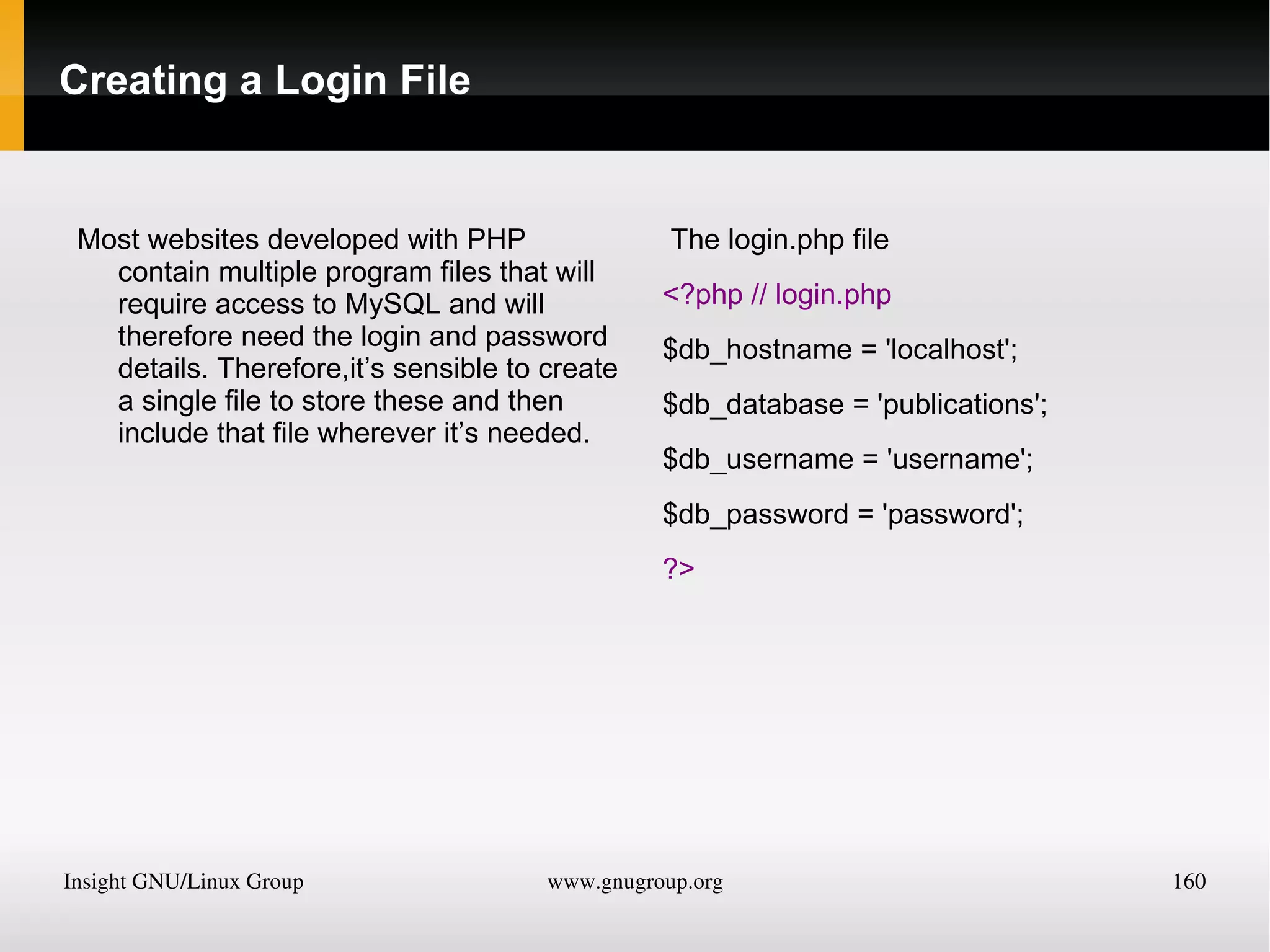 echo &quot;d: &quot; . $myname . &quot;<br />&quot;; // Variable string literal 