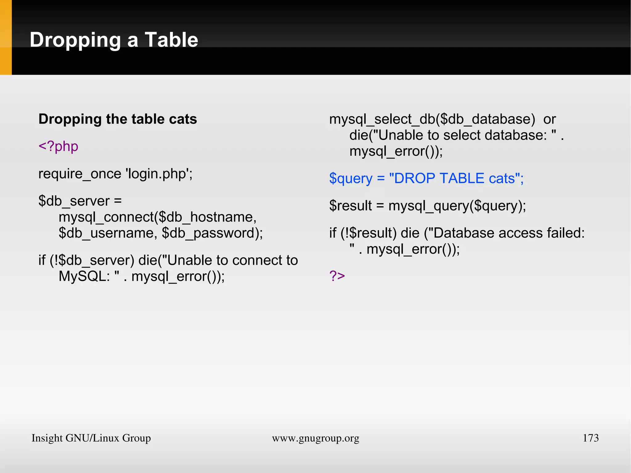 • Unary operators, such as incrementing ($a++) or negation (-$a), which take a single operand. 