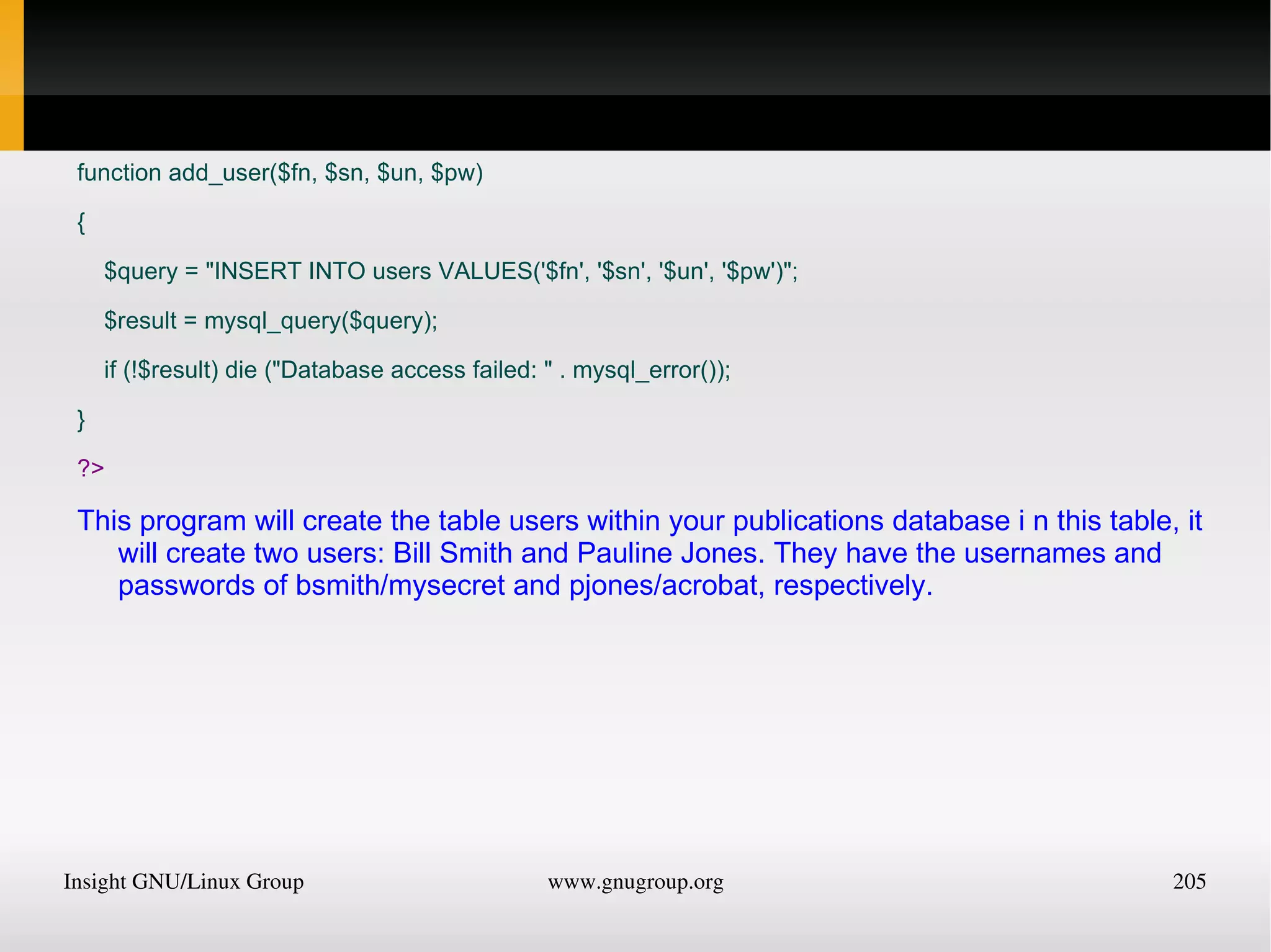 echo ($a AND $b) . &quot;<br />&quot;; 