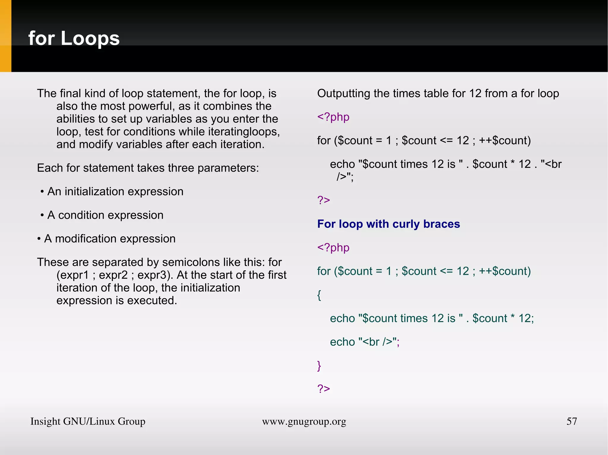 Just as you can add a value to a numeric variable with the += operator, you can append one string to another using .= like this: 