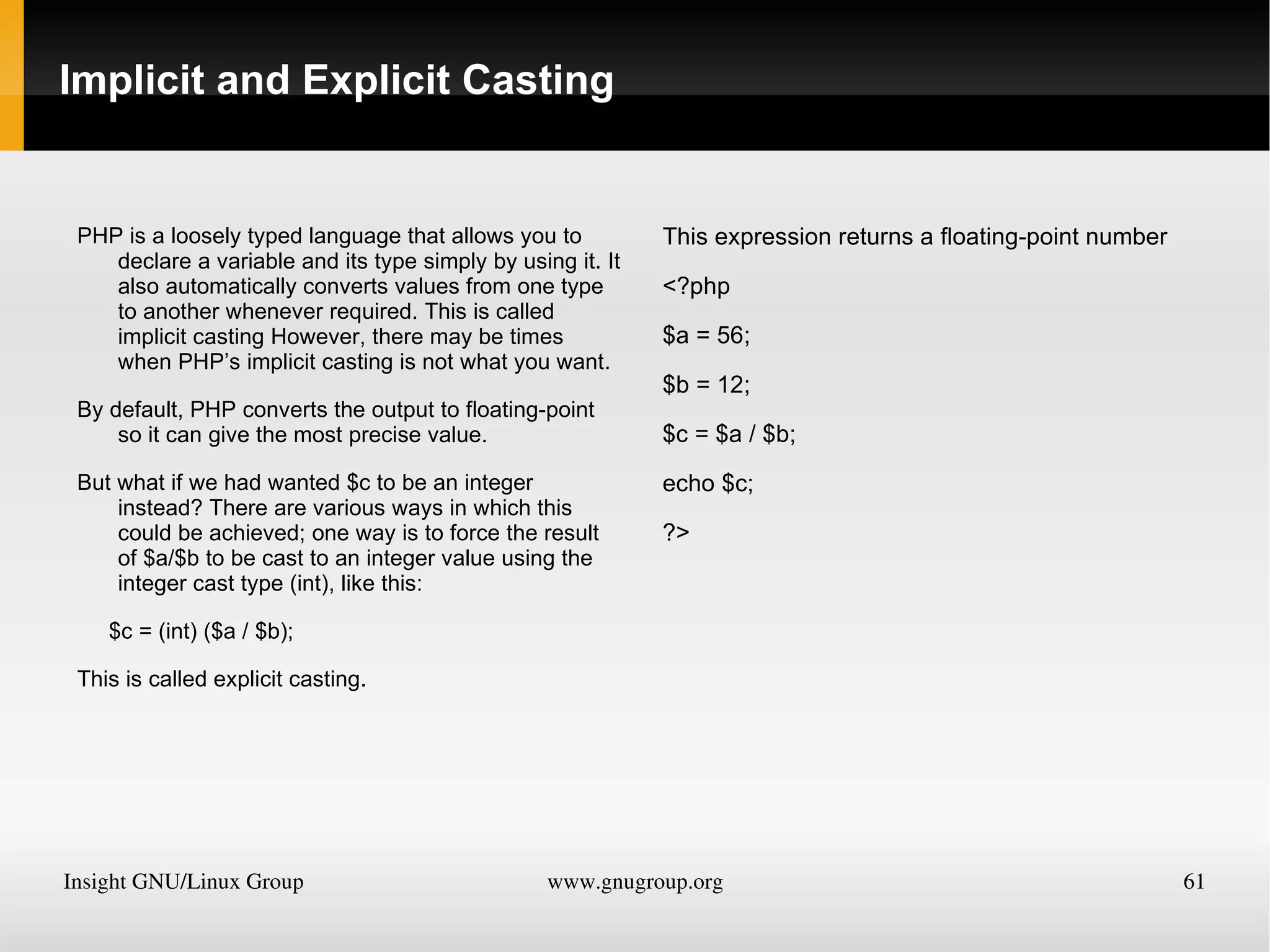 Escaping characters Sometimes a string needs to contain characters with special meanings that might beinterpreted incorrectly. For example, the following line of code will not work, because the second quotation mark encountered in the word sister’s will tell the PHP parser that the string end has been reached. Consequently, the rest of the line will be rejected as an error: 