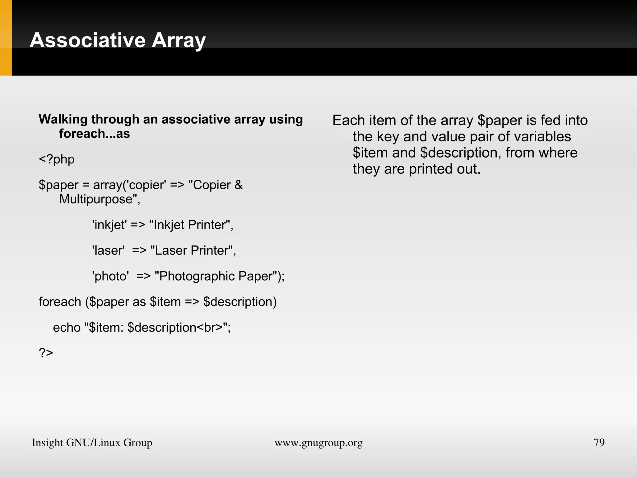 Constants Constants are similar to variables, holding information to be accessed later, except that they are what they sound like—constant. In other words, once you have defined one, its value is set for the remainder of the program and cannot be altered. e.g to hold the location of your server root (the folder with the main files of your website). You would define such a constant like this: 