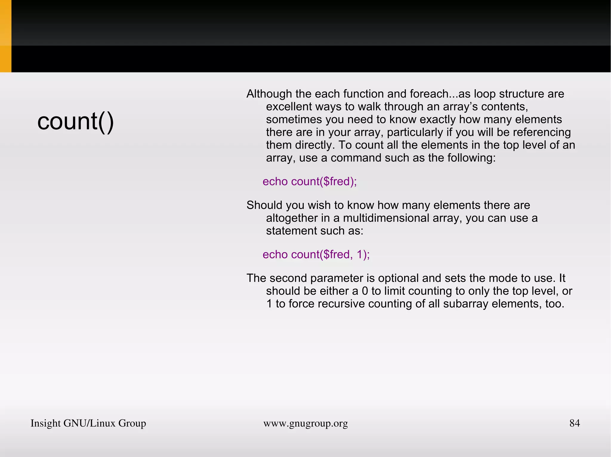 NOTE: The main two things you have to remember about constants are that they must not be prefaced with a $ sign (as with regular variables), and that you can define them only using the define function. 