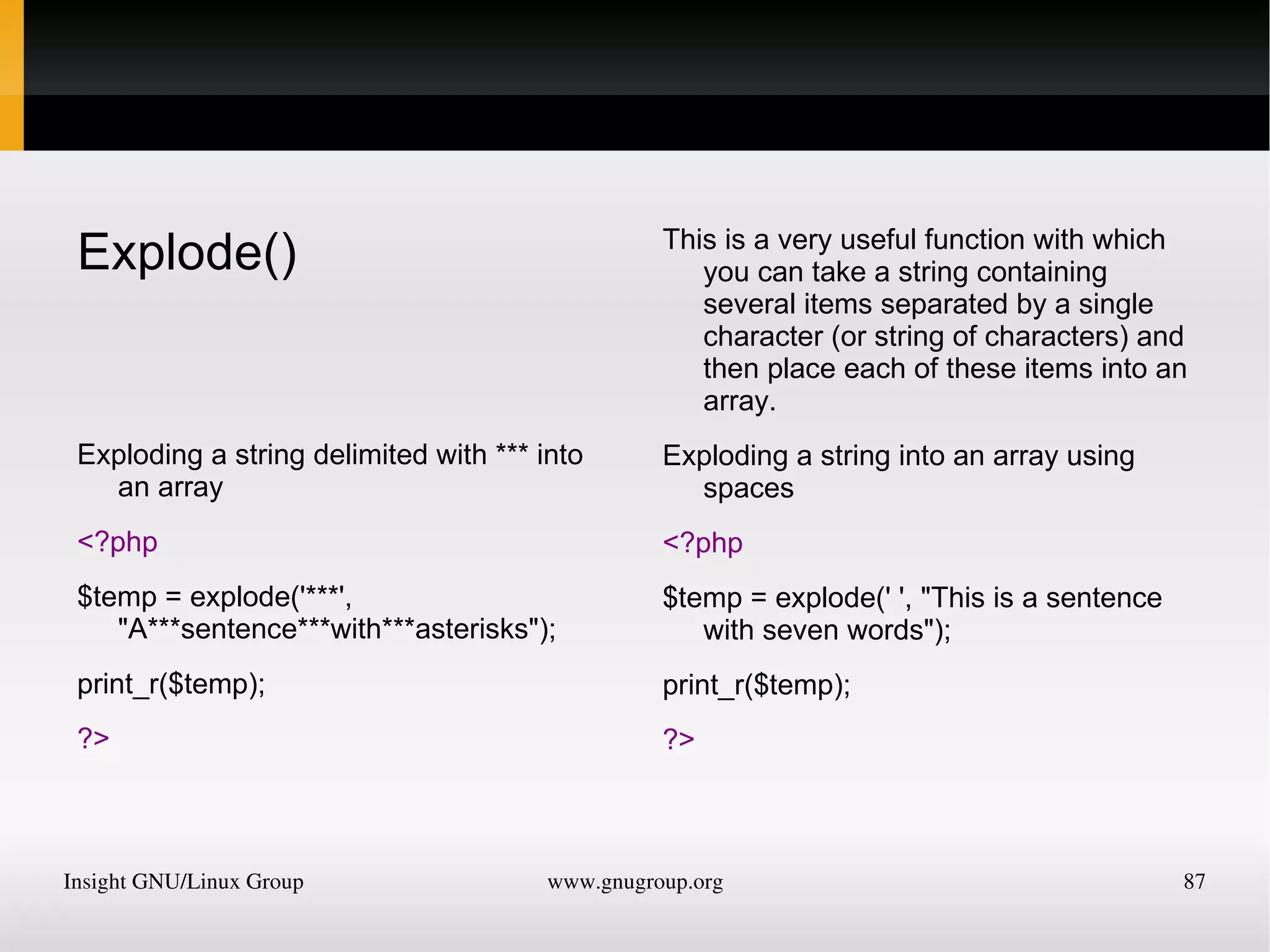 This causes the current program line in the current file (including the path) being executed to be output to the web browser. 