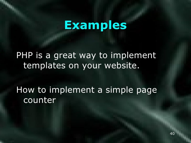 Php Presentation