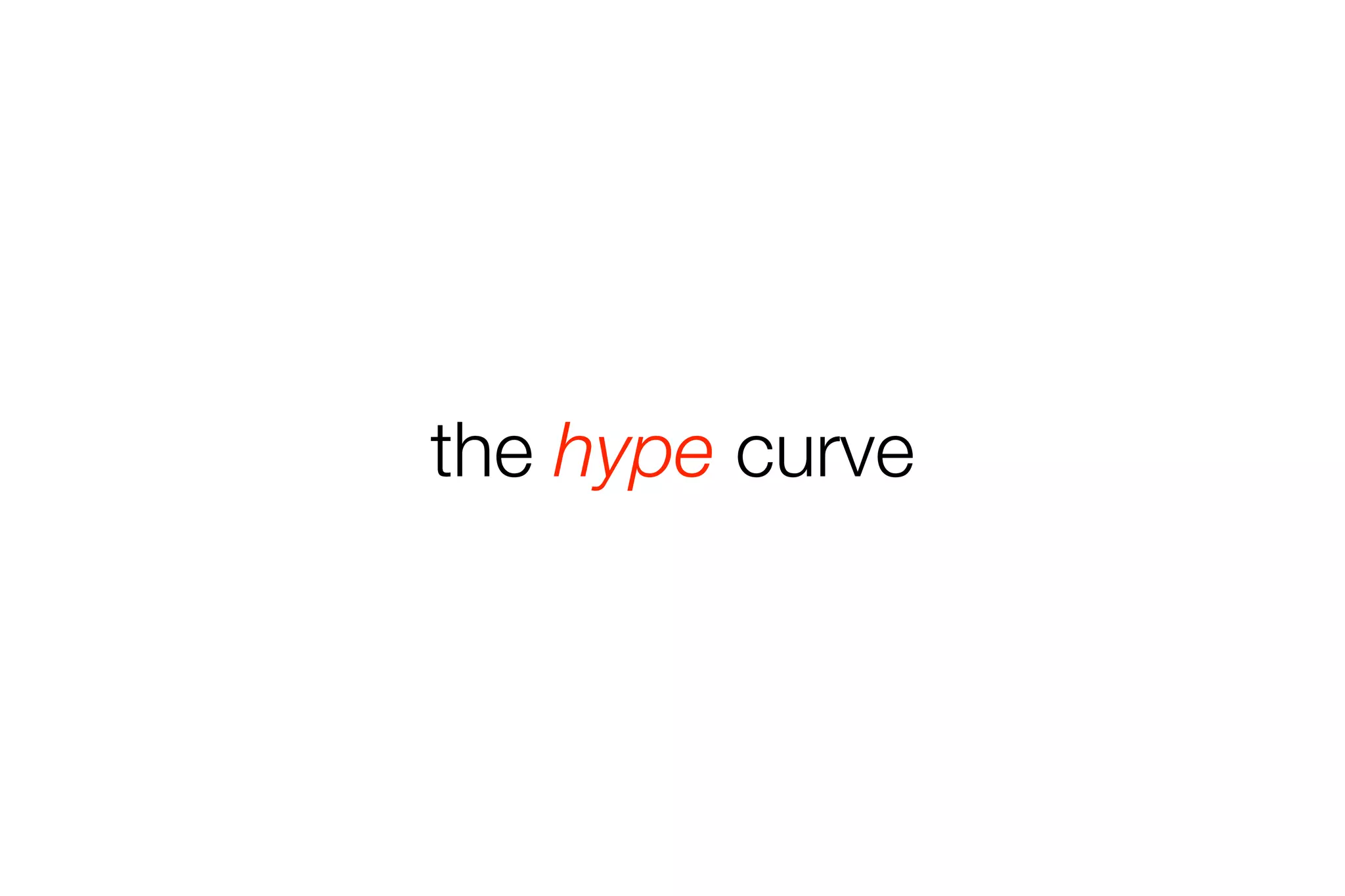 the hype curve 
 