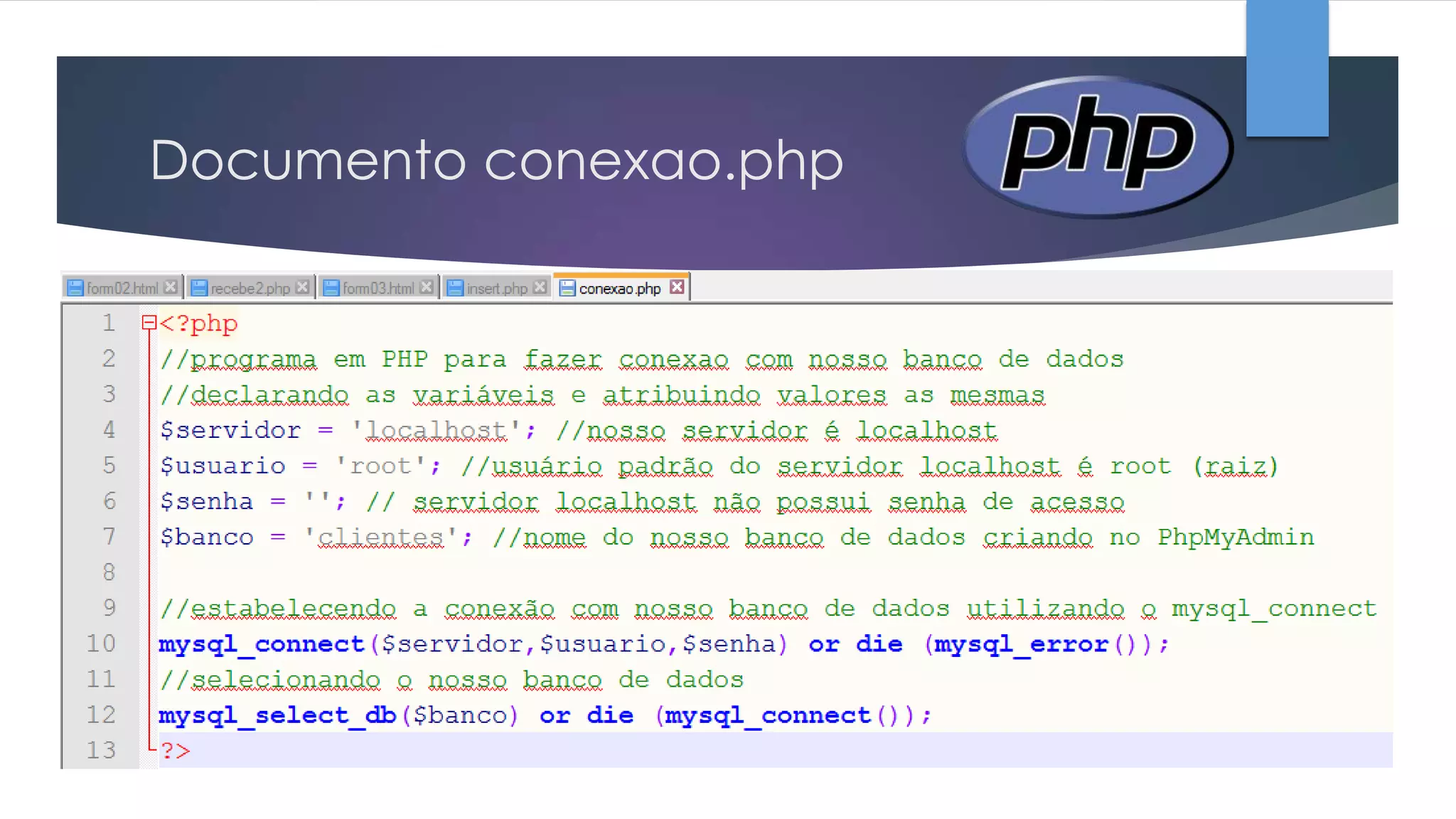 Documento conexao.php

 