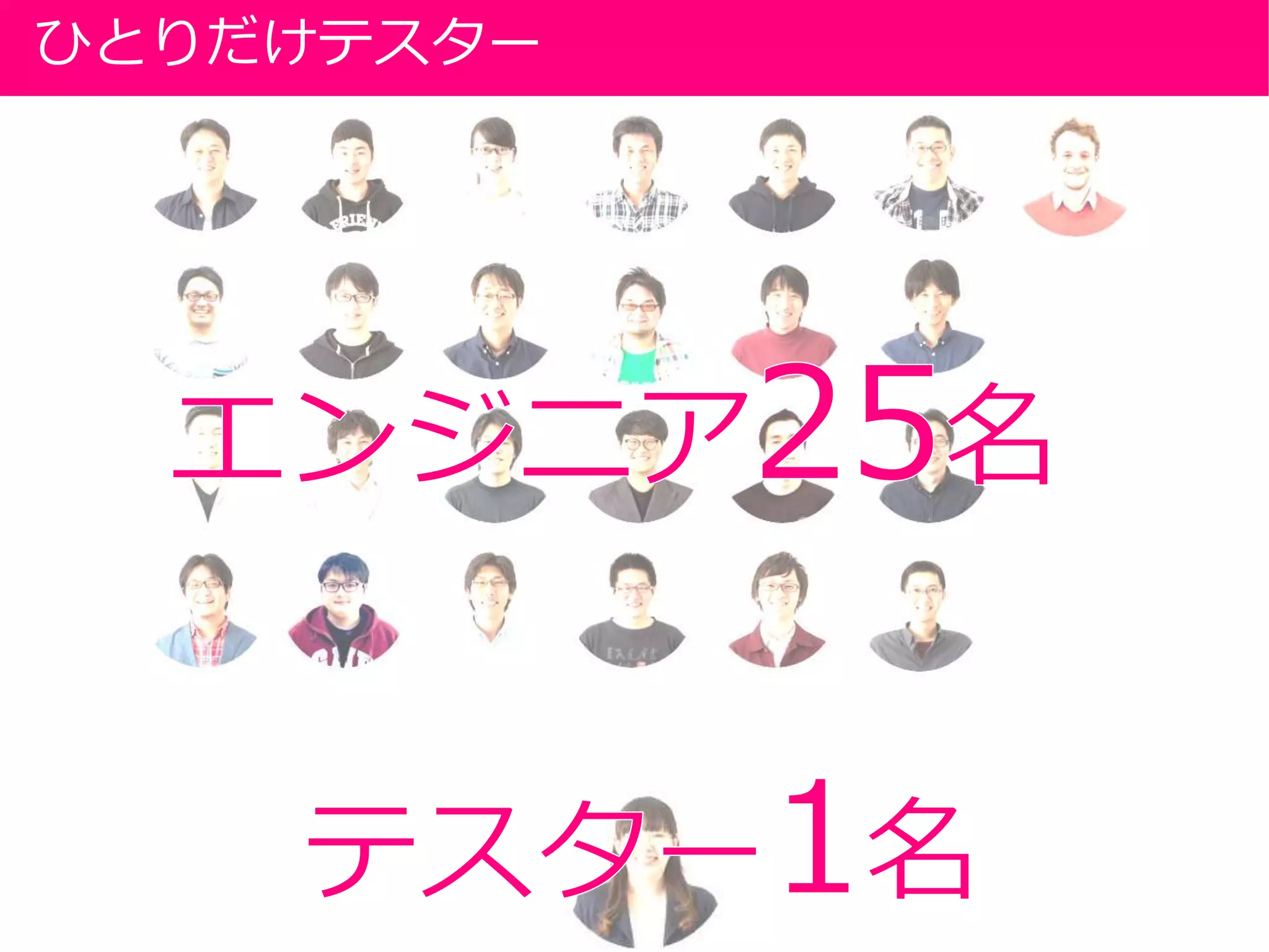 ひとりだけテスター
 