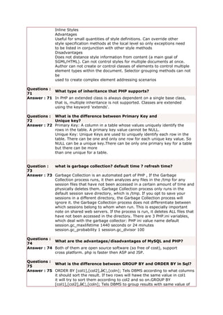 100 PHP question and answer | DOCX
