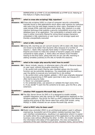 100 PHP question and answer | DOCX