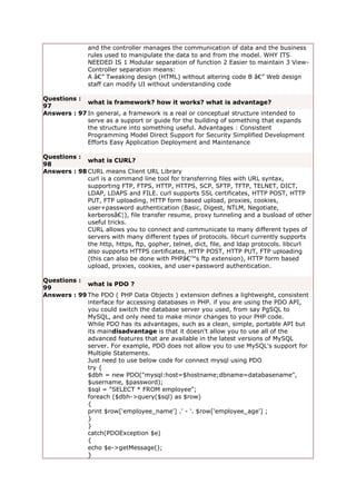 100 PHP question and answer | DOCX