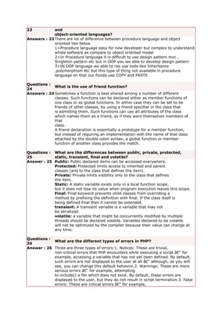 100 PHP question and answer | DOCX