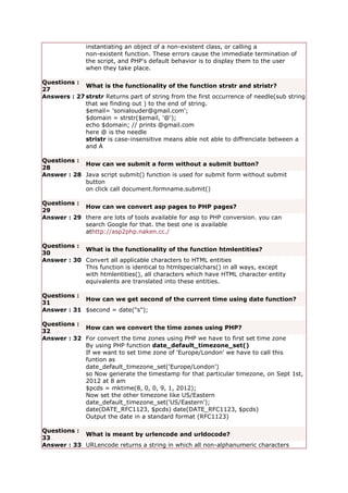 100 PHP question and answer | DOCX