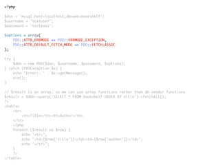 Php 101: PDO | KEY