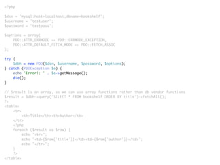 Php 101: PDO | KEY