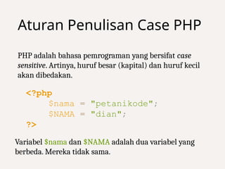 Web programming - Bahasa pemrograman PHP | PPTX