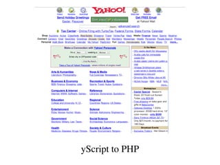 yScript to PHP
 