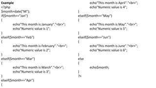 Php Basics Iterations, looping | PPTX