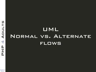 Guilherme 
Blanco
PHP4Adults
UML
Normal vs. Alternate 
flows
 