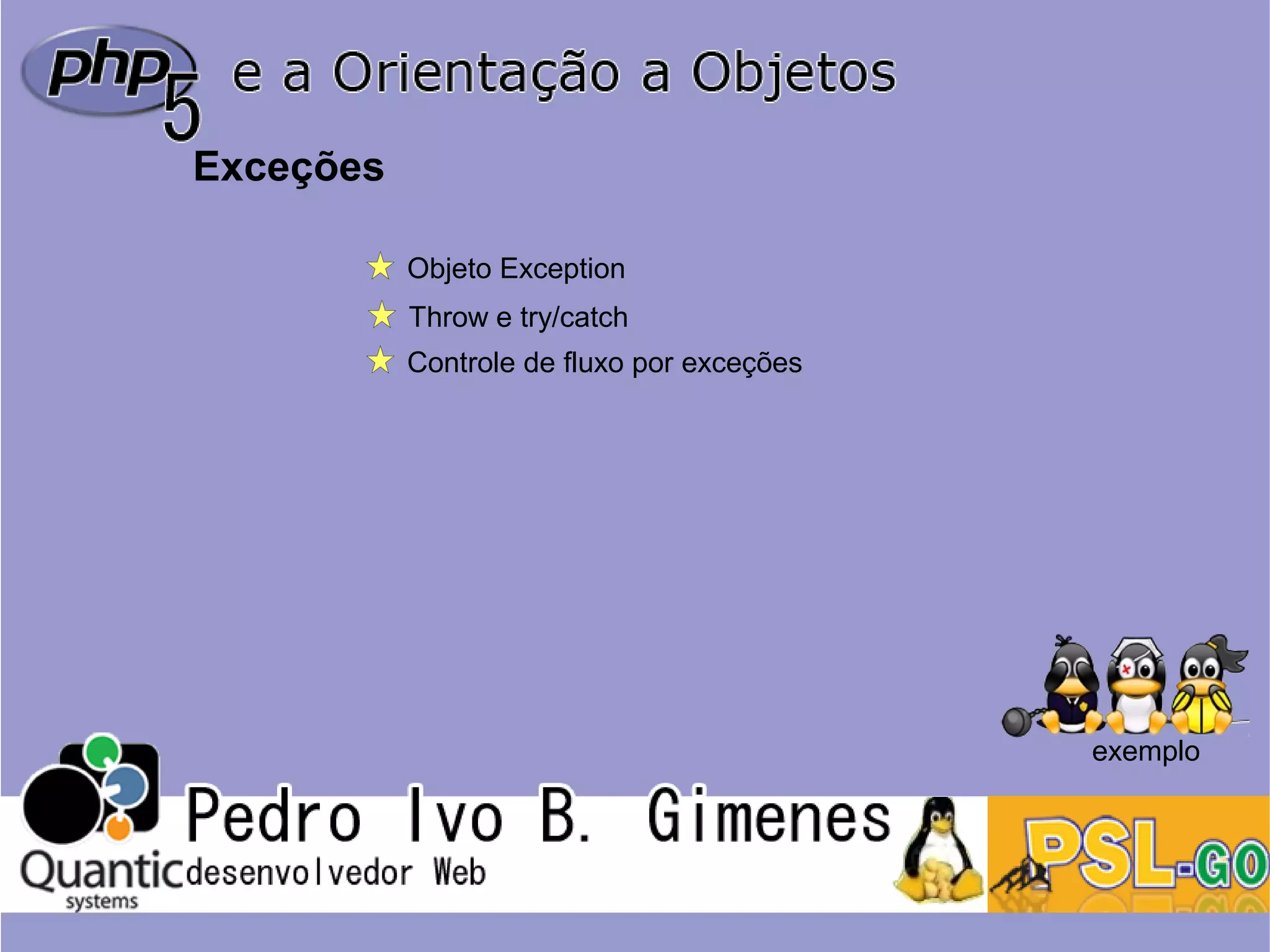 Php5 e a orientação a objetos