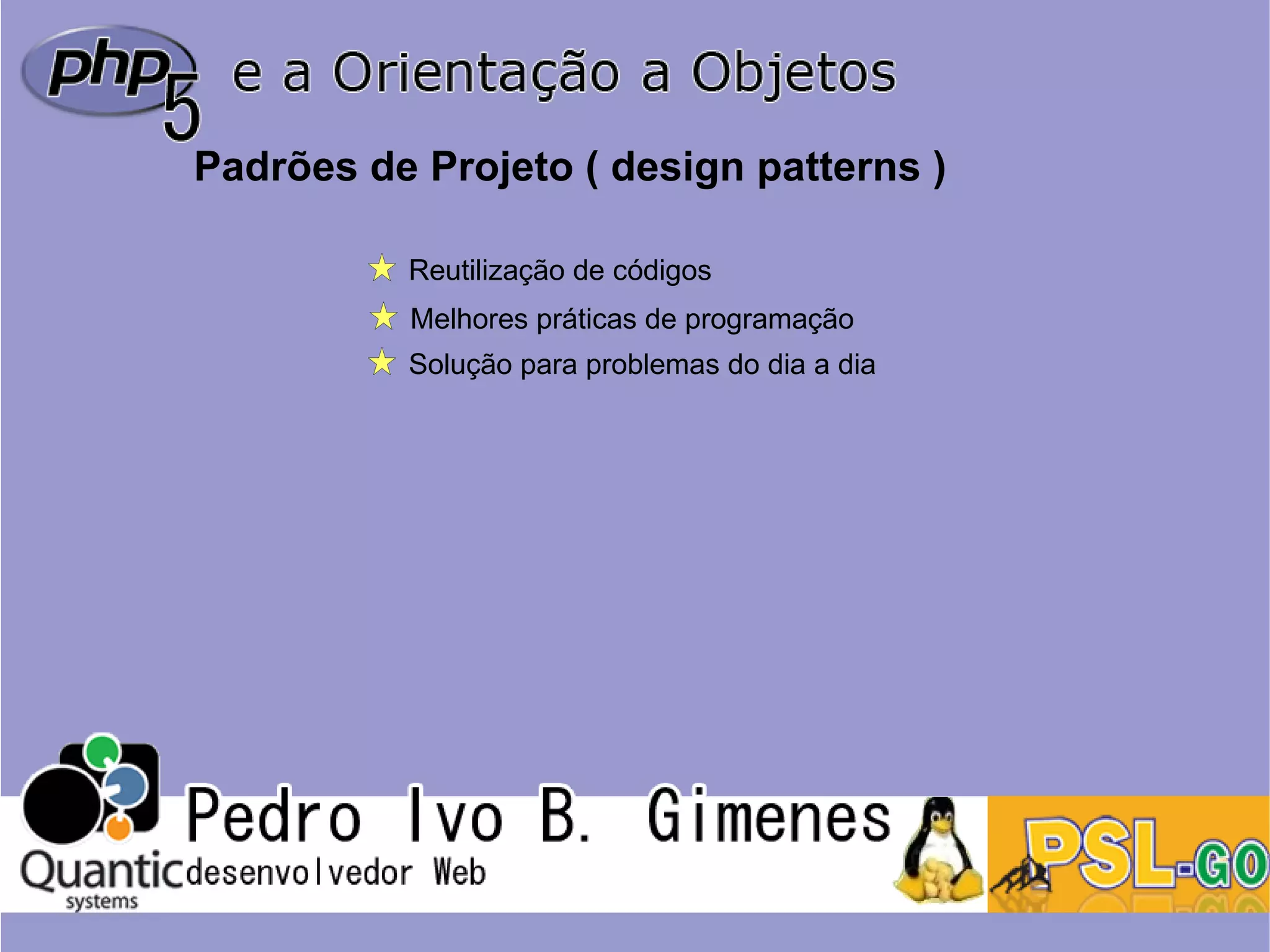 Php5 e a orientação a objetos