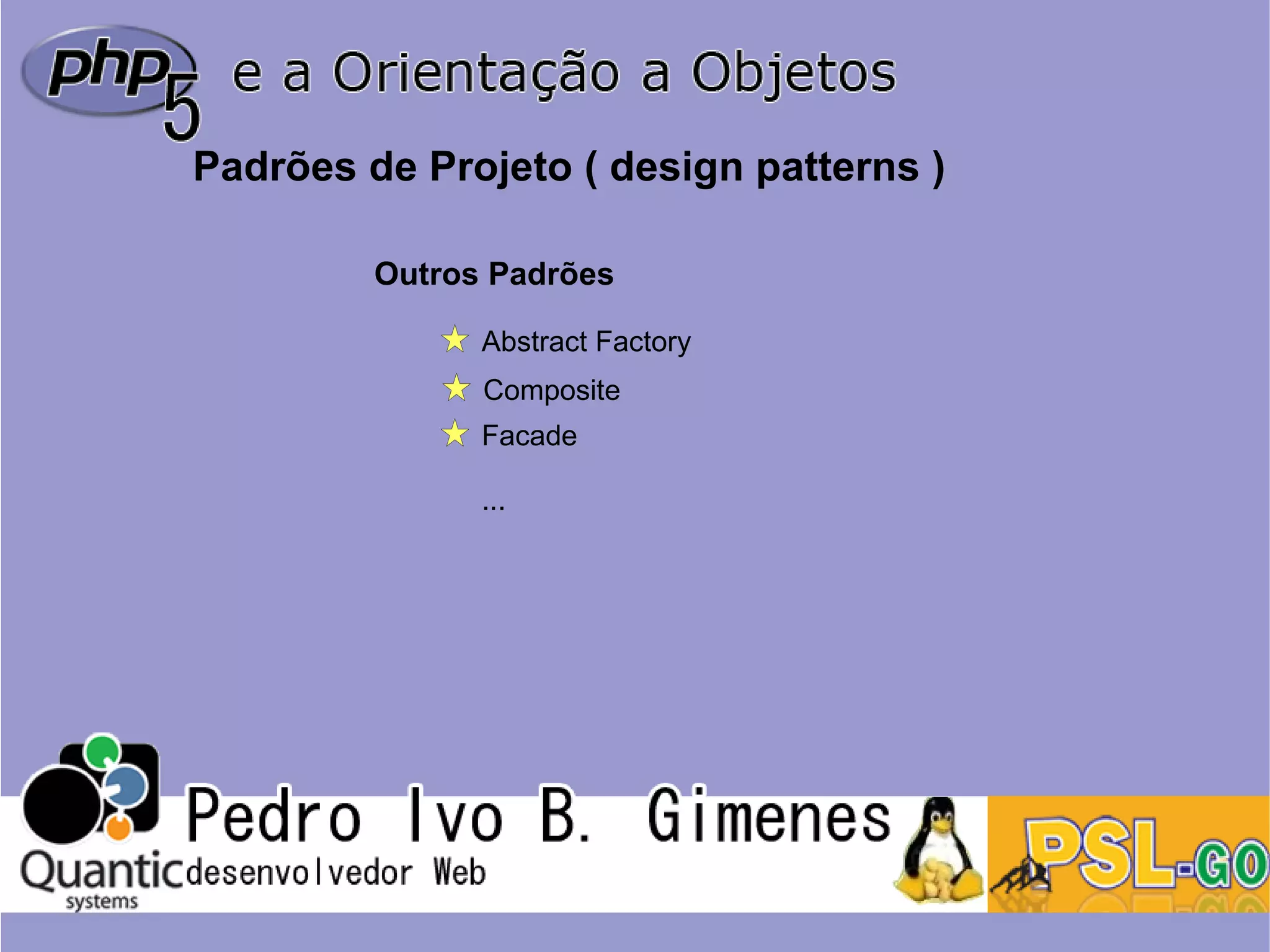 Php5 e a orientação a objetos