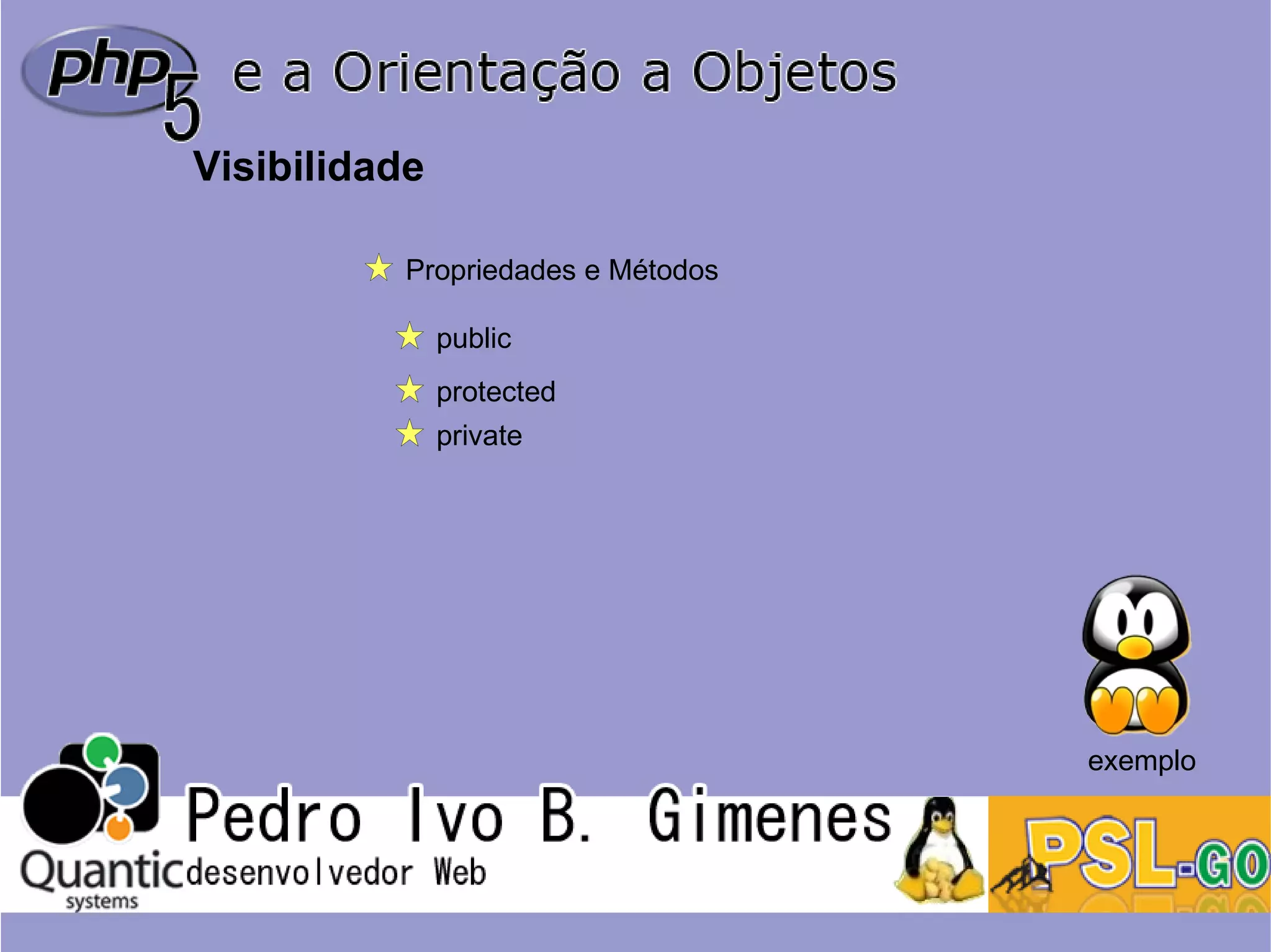 Php5 e a orientação a objetos