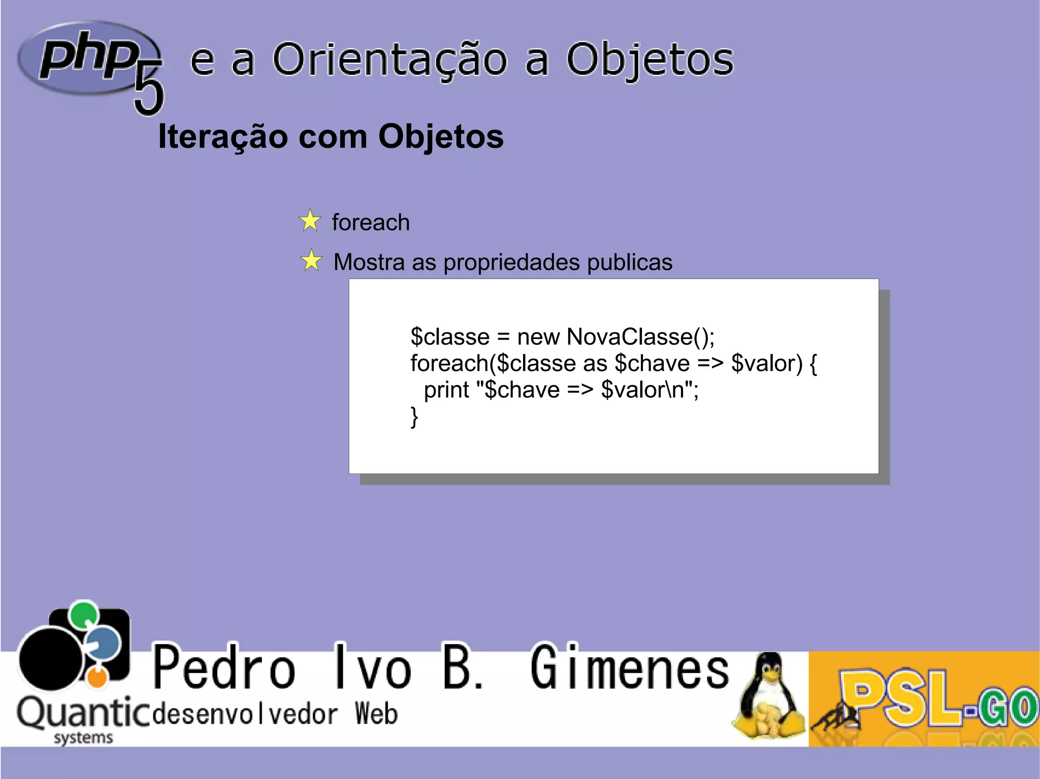 Php5 e a orientação a objetos