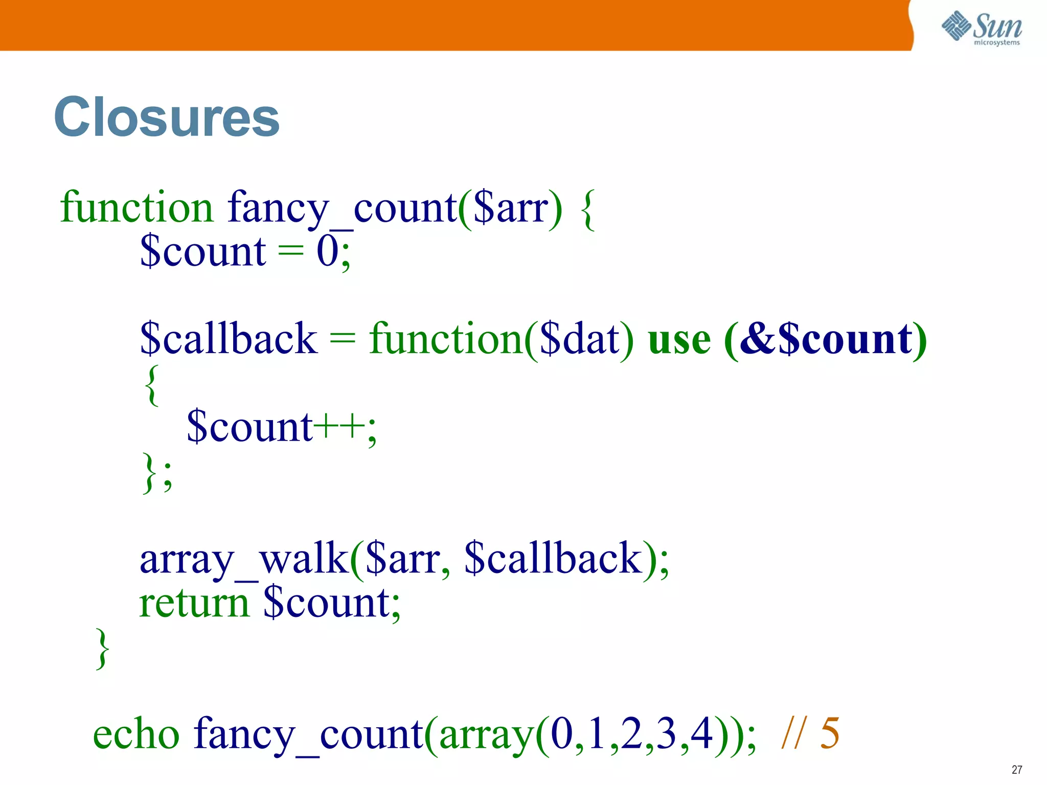 Namespaces – Design Ideas PHP's namespace implementation is resolving names (mostly) at compile-time They should have no (measurable) impact on the runtime performance 