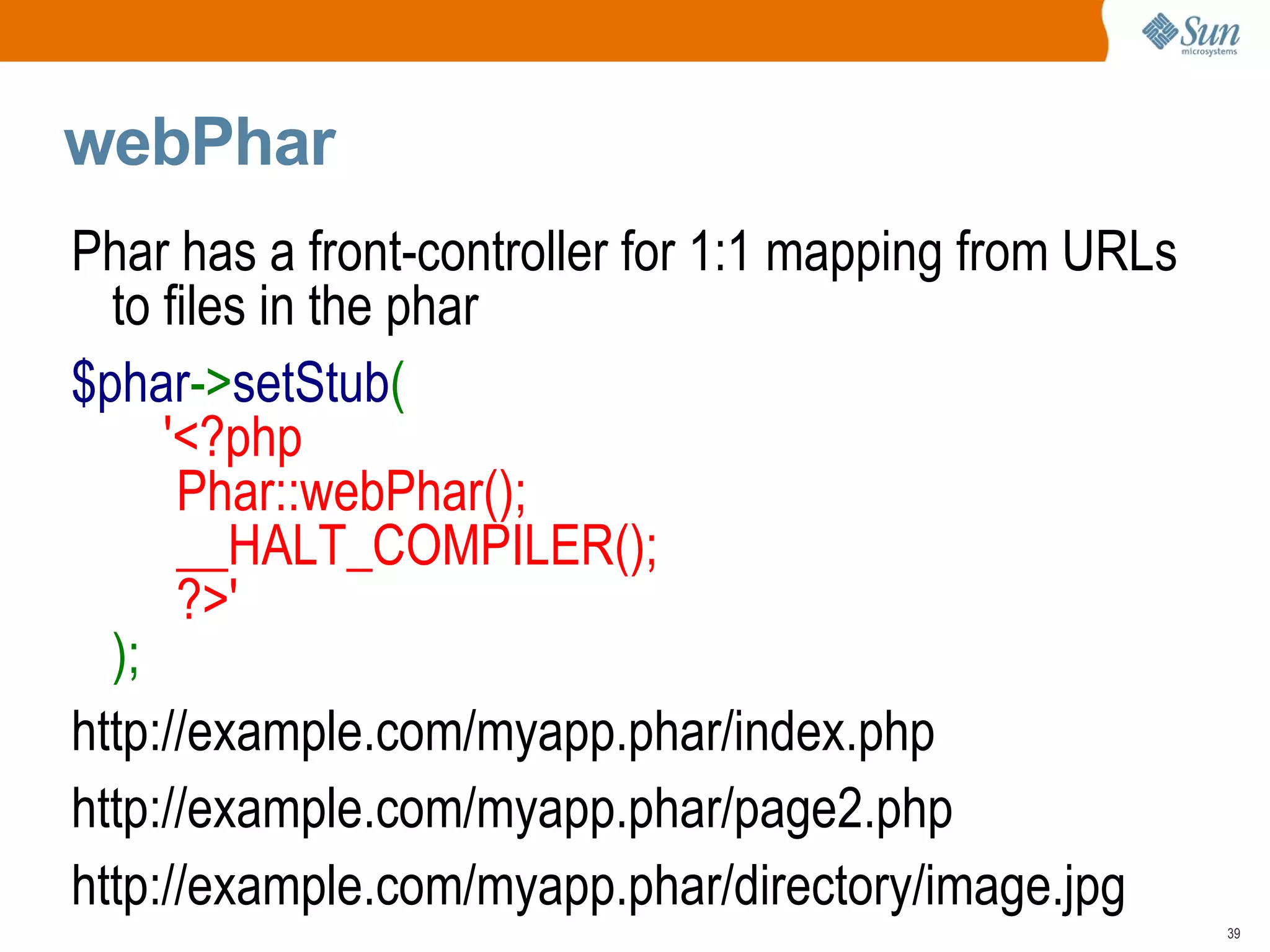 Use example use Foo\Bar; use Foo\Bar as Baz; use RecursiveIteratorIterator as RII; Use class  Bar  from  Foo  and make  Bar  the alias As above but make  Baz  the alias It's just an alias so we can create an alias to global classes, too 