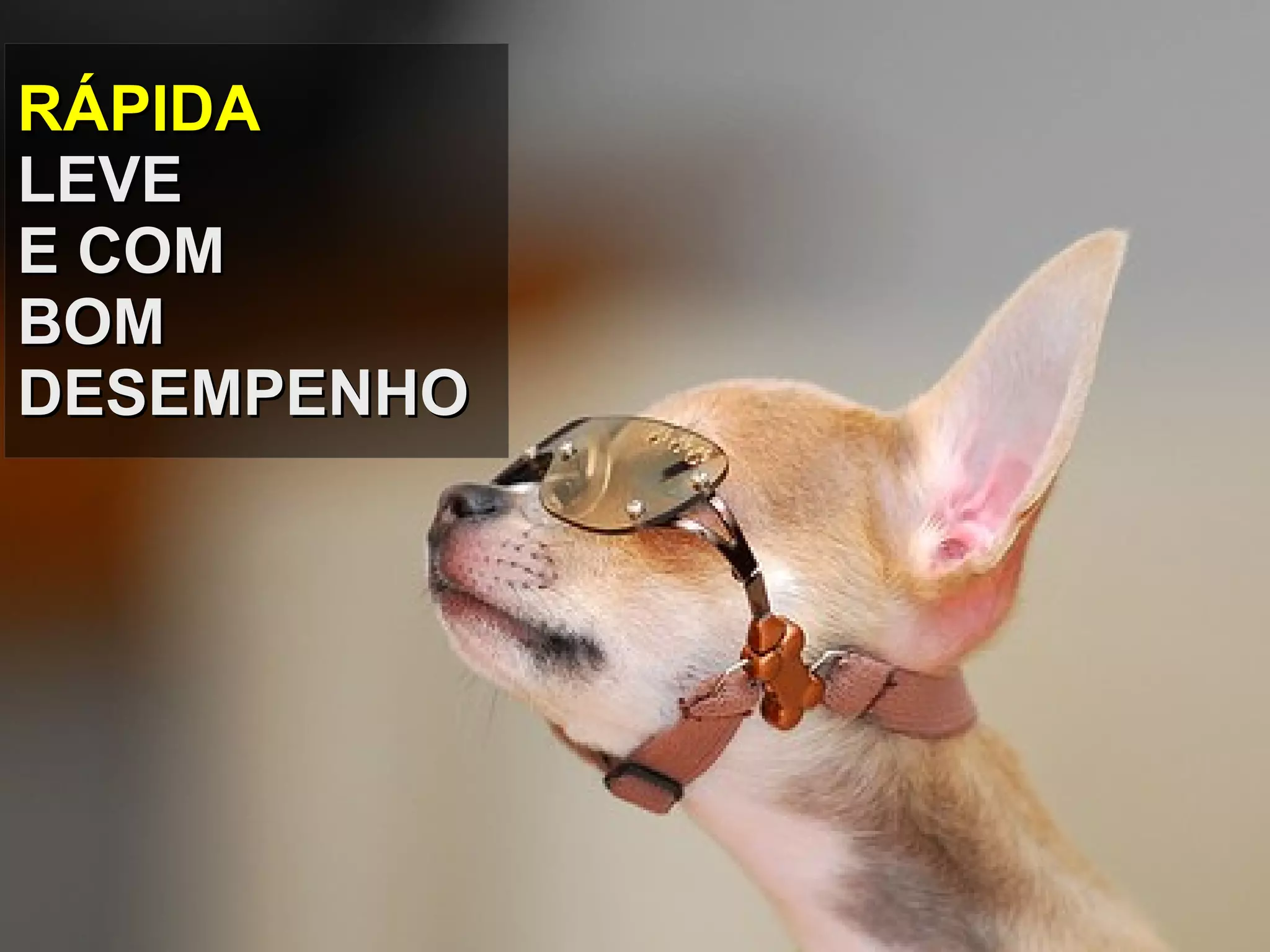 RÁPIDA LEVE E COM BOM DESEMPENHO 