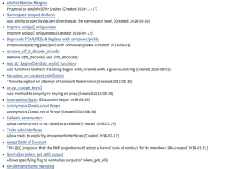 RFC : COMMENT CA MARCHE
• Under Discussion
• In draft
• Pending Implementation
• For PHP 8.0
• PHP 7.3
• PHP 7.2…
 