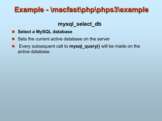 Php and MySQL | PPT