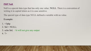Null Type Unique Examples Php and MySQL final year bca notes for bca.pptx