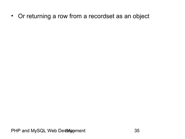 Php and MySQL Web Development | PPT