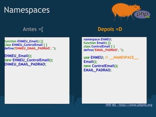 Novidades do PHP 5.3 e 6