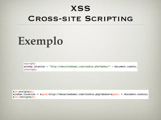XSS Cross-site Scripting Exemplo 