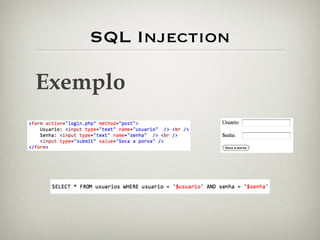 SQL Injection Exemplo 