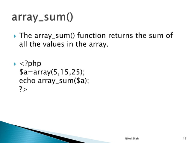 Php array | PDF | Programming Languages | Computing