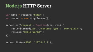 Node.js HTTP Server
 