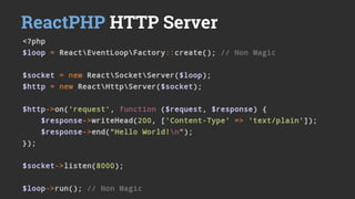 ReactPHP HTTP Server
 