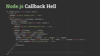 Node.js Callback Hell
 