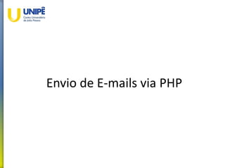 Envio de E-mails via PHP
 